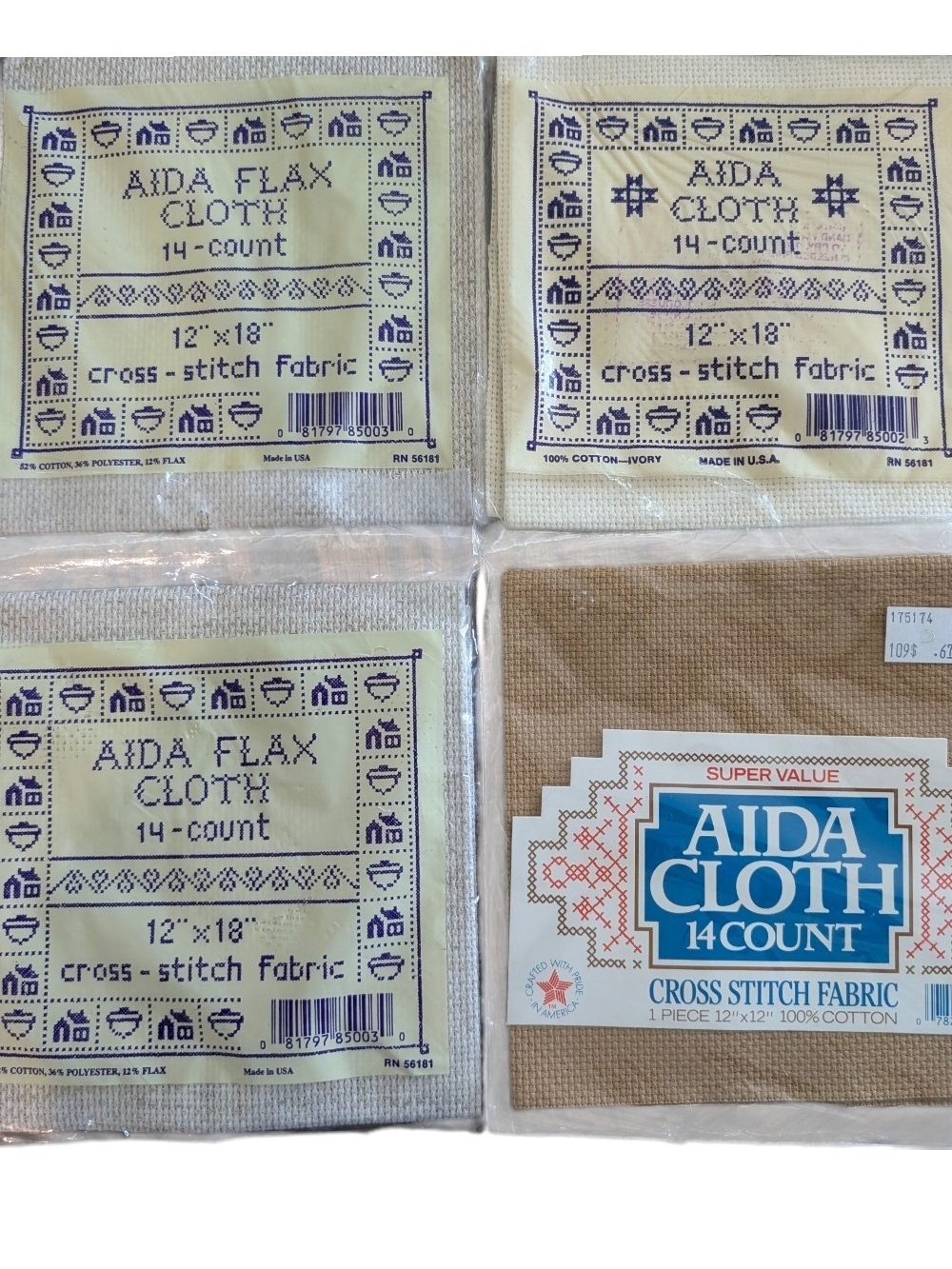Aida Cloth 14-Count Cross Stitch Fabric